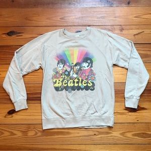 Junk Food Tees Beige The Beatles Cotton Sweatshirt, EUC, XS/S